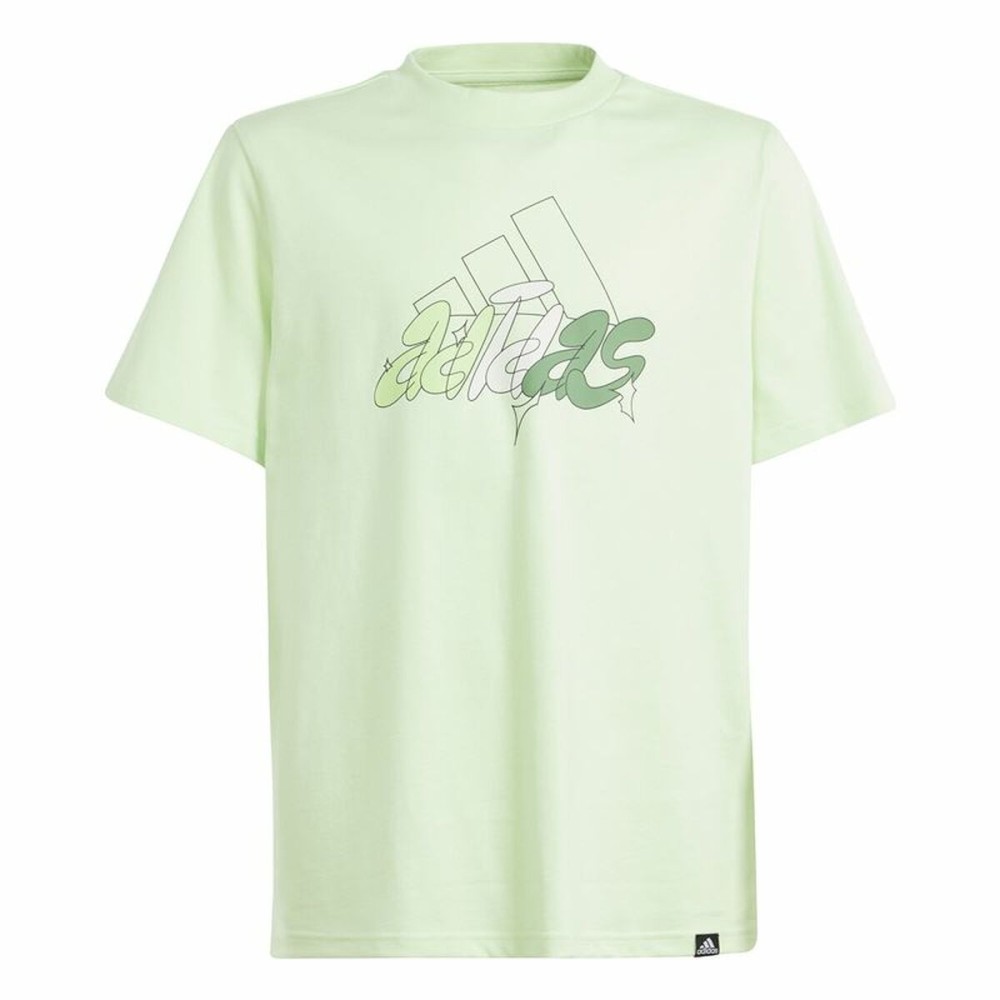 Tricou cu Mânecă Scurtă Adidas Table Illustrated Verde deschis