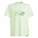 Tricou cu Mânecă Scurtă Adidas Table Illustrated Verde deschis