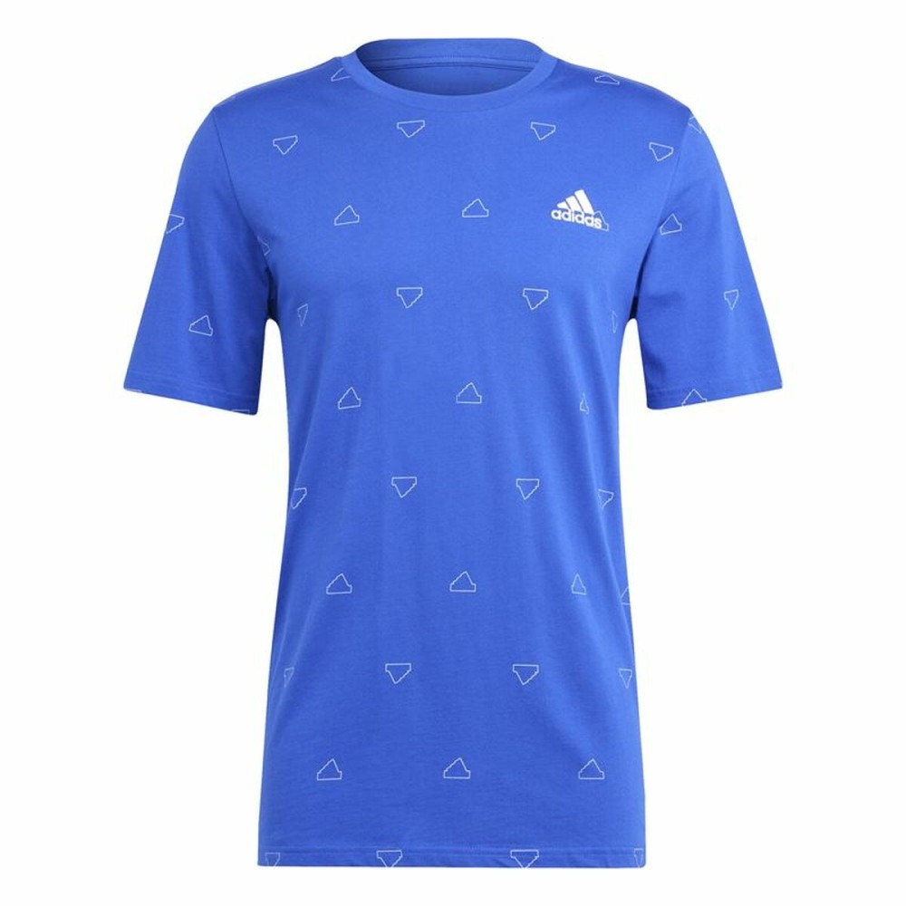 Tricou cu Mânecă Scurtă Bărbați Adidas Essentials Monogram Albastru