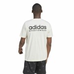 Tricou cu Mânecă Scurtă Bărbați Adidas Molded Linear Alb Natural