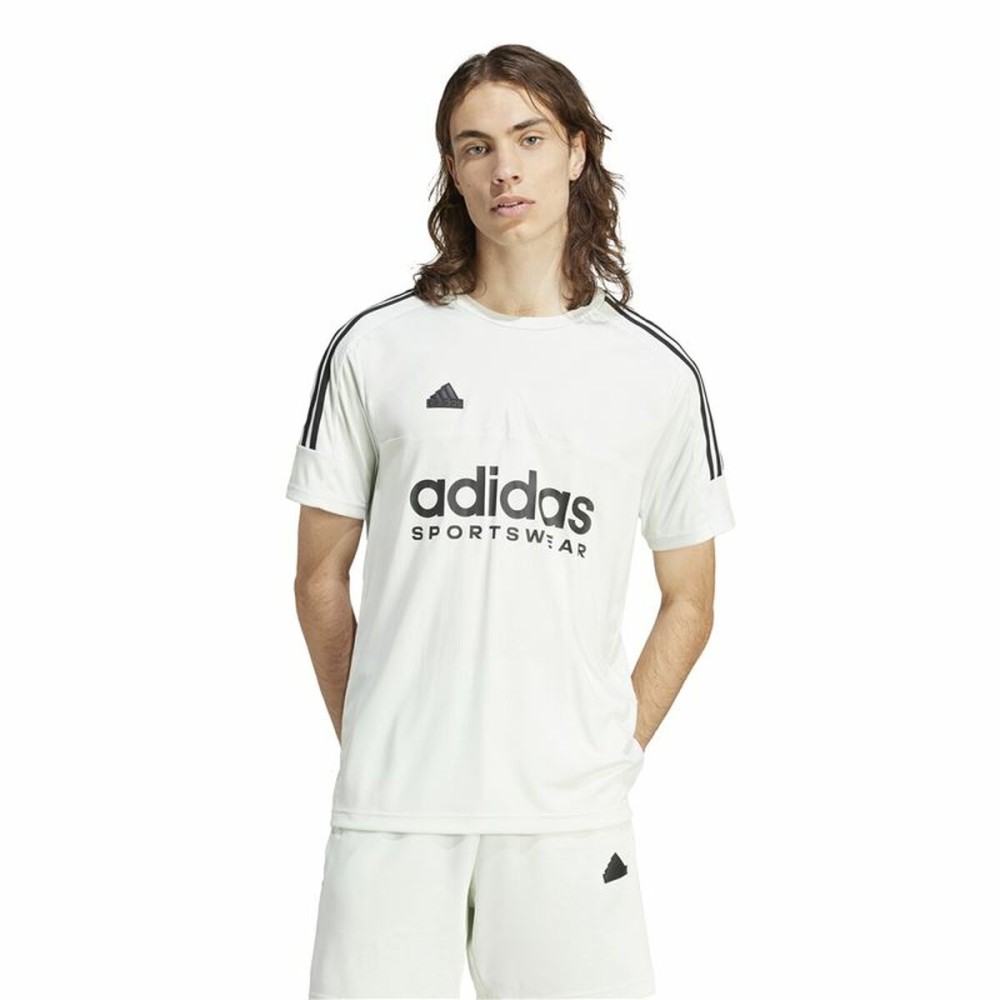 Tricou cu Mânecă Scurtă Bărbați Adidas Tiro Q1 Alb