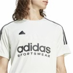 Tricou cu Mânecă Scurtă Bărbați Adidas Tiro Q1 Alb