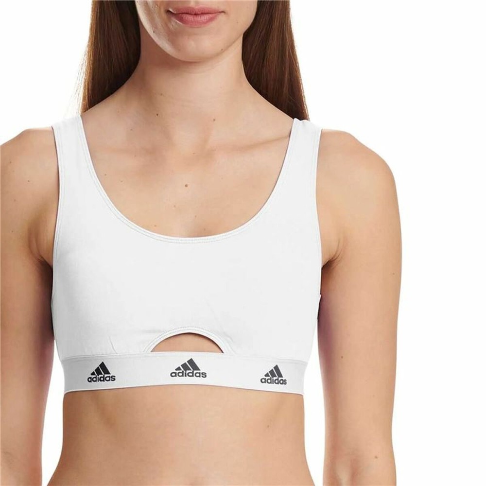 Sutien Sport Adidas Active Comfort Cotton Alb