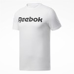 Tricou cu Mânecă Scurtă Bărbați Reebok Graphic Series Linear Logo Alb 2XL