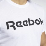 Tricou cu Mânecă Scurtă Bărbați Reebok Graphic Series Linear Logo Alb 2XL