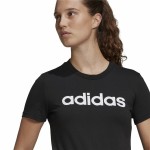 Tricou cu Mânecă Scurtă Femei Adidas Lin T Negru (XS)