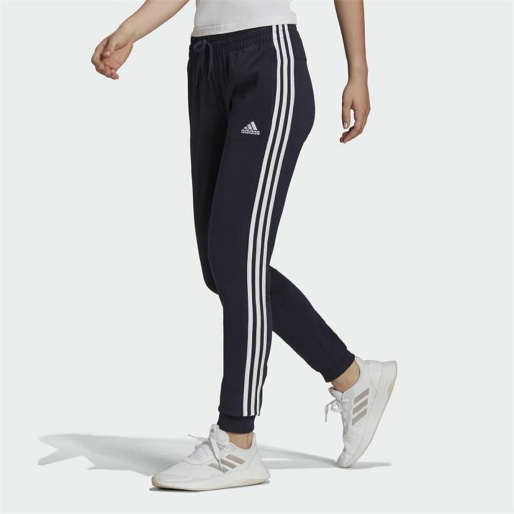 Pantaloni lungi de sport Adidas Essentials 3 Bandas W Bleumarin Femeie