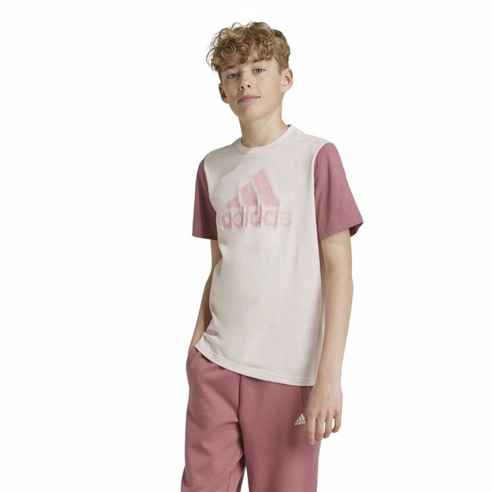 Tricou cu Mânecă Scurtă pentru Copii Adidas Essentials Big Logo Colorblock
