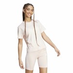 Tricou cu Mânecă Scurtă Femei Adidas Essentials Small Logo Bej Roz