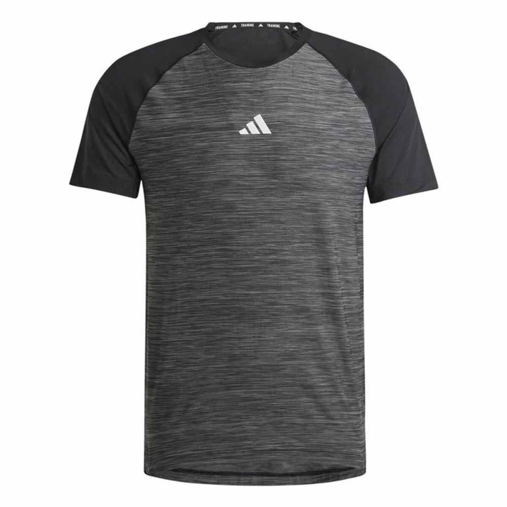Tricou cu Mânecă Scurtă Bărbați Adidas Gym+ Training Negru Gri