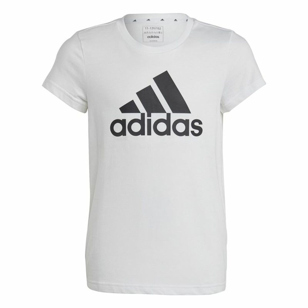 Tricou cu Mânecă Scurtă pentru Copii Adidas Essentials Alb
