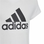 Tricou cu Mânecă Scurtă pentru Copii Adidas Essentials Alb