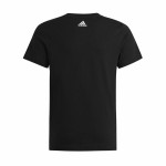 Tricou cu Mânecă Scurtă pentru Copii Adidas Essentils Logo Linear Negru