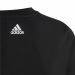 Tricou cu Mânecă Scurtă pentru Copii Adidas Essentils Logo Linear Negru