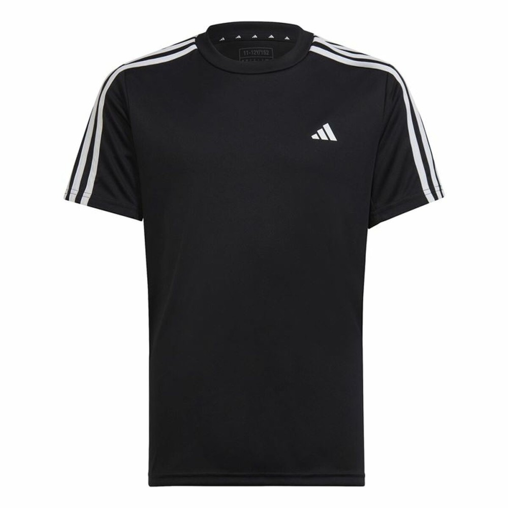 Tricou cu Mânecă Scurtă Copii Adidas Essentials 3S Negru