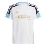 Tricou cu Mânecă Scurtă pentru Copii Adidas Nations Alb