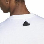 Tricou cu Mânecă Scurtă Bărbați Adidas House Of Tiro Summer Linear Graphic Alb