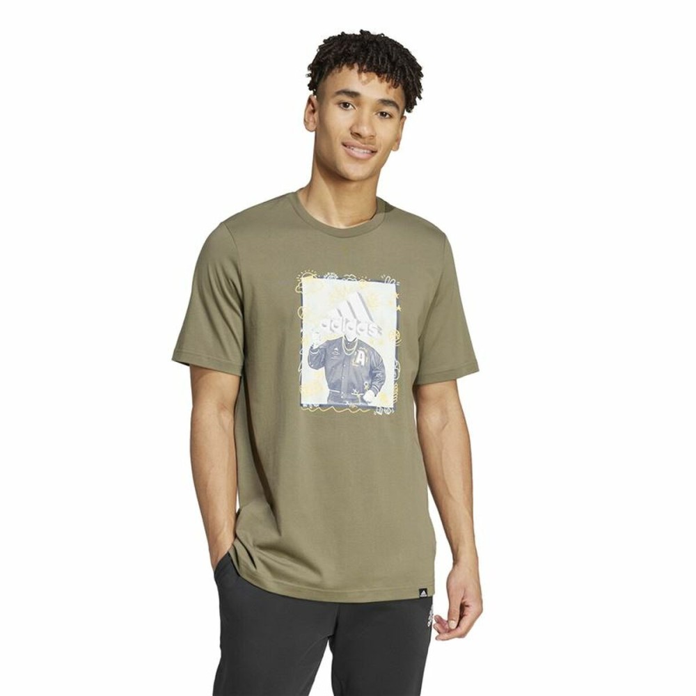 Tricou cu Mânecă Scurtă Bărbați Adidas Doodle Graphic Verde