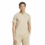 Tricou cu Mânecă Scurtă Bărbați Adidas Seasonal Essentials Melange Bej