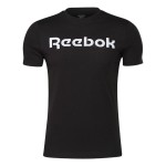 Tricou cu Mânecă Scurtă Bărbați Reebok Graphic Series Linear Logo Negru