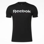 Tricou cu Mânecă Scurtă Bărbați Reebok Graphic Series Linear Logo Negru