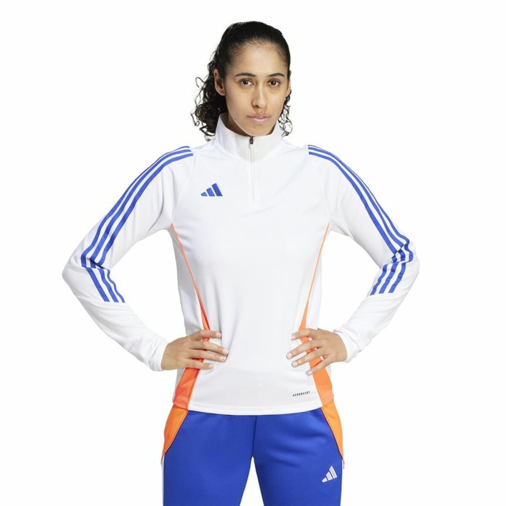 Hanorac fără Glugă Femei Adidas Tiro24 Training Alb