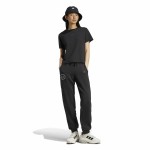 Pantaloni lungi de sport Adidas Signature Graphic Print Fleece Loose Negru Femeie