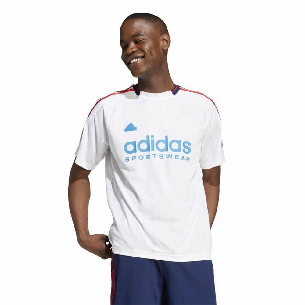Tricou cu Mânecă Scurtă Bărbați Adidas Tiro Nations Pack Alb