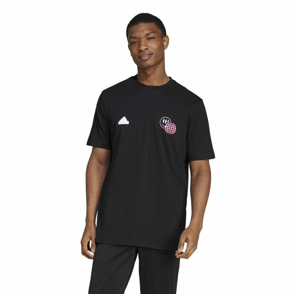 Tricou cu Mânecă Scurtă Bărbați Adidas House Of Tiro Summer Graphic Negru