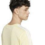 Tricou cu Mânecă Scurtă Bărbați Adidas Essentials Single Jersey 3-Stripes Galben