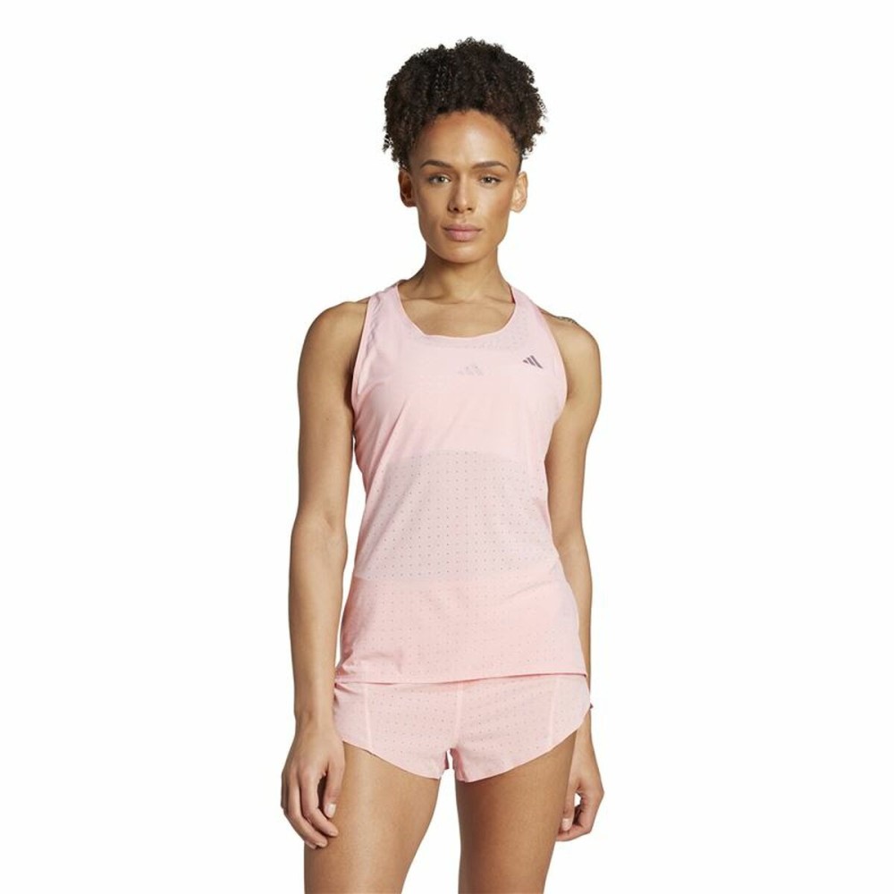 Tricou cu Mânecă Scurtă Bărbați Adidas Adizero Roz