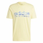 Tricou cu Mânecă Scurtă Bărbați Adidas House Of Tiro Summer Linear Graphic Galben