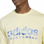 Tricou cu Mânecă Scurtă Bărbați Adidas House Of Tiro Summer Linear Graphic Galben