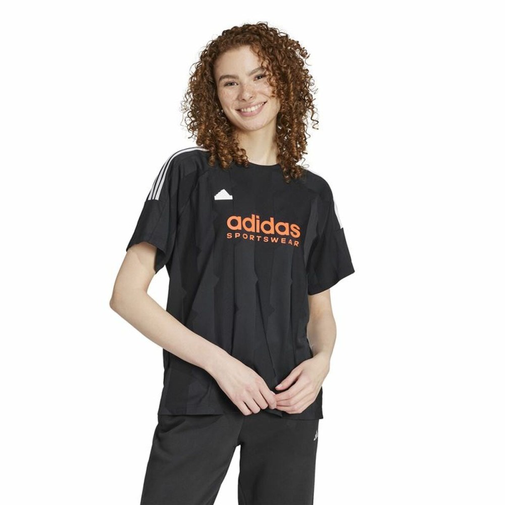 Tricou cu Mânecă Scurtă Femei Adidas Tiro Cut Negru