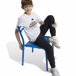 Tricou cu Mânecă Scurtă pentru Copii Adidas Nations Alb