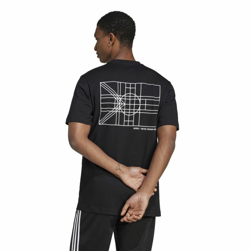 Tricou cu Mânecă Scurtă Bărbați Adidas House Of Tiro Nations Graphic Negru
