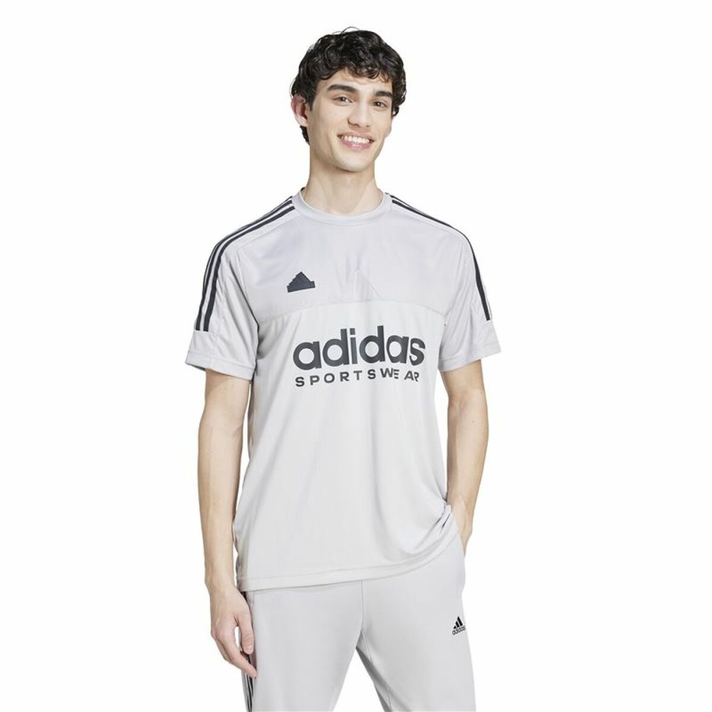 Tricou cu Mânecă Scurtă Bărbați Adidas Tiro Gri