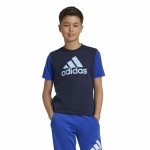 Tricou cu Mânecă Scurtă Copii Adidas Essentials Albastru