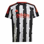 Tricou cu Mânecă Scurtă Copii Adidas Tiro Alb Negru