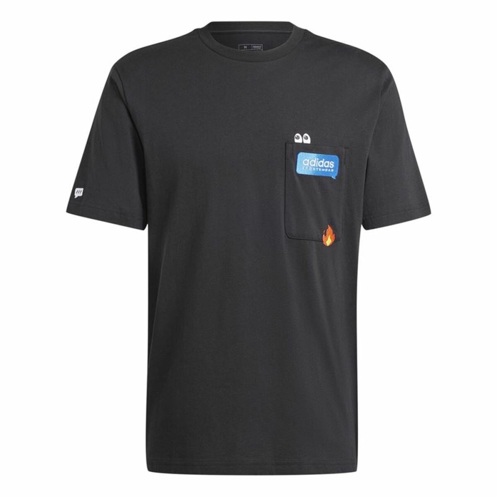 Tricou cu Mânecă Scurtă Bărbați Adidas Remoji Pocket Graphic Negru