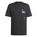 Tricou cu Mânecă Scurtă Bărbați Adidas Remoji Pocket Graphic Negru