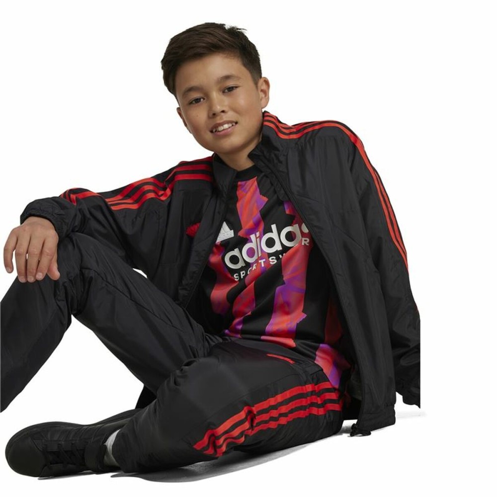 Hanorac fără Glugă Adidas Tiro Woven Tracktop Negru