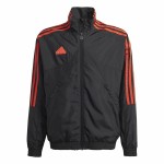Hanorac fără Glugă Adidas Tiro Woven Tracktop Negru