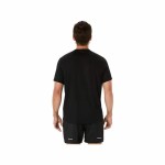 Tricou cu Mânecă Scurtă Bărbați Asics Fujitrail Logo Ss Top Negru