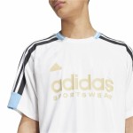 Tricou cu Mânecă Scurtă Bărbați Adidas Tiro Nations Alb