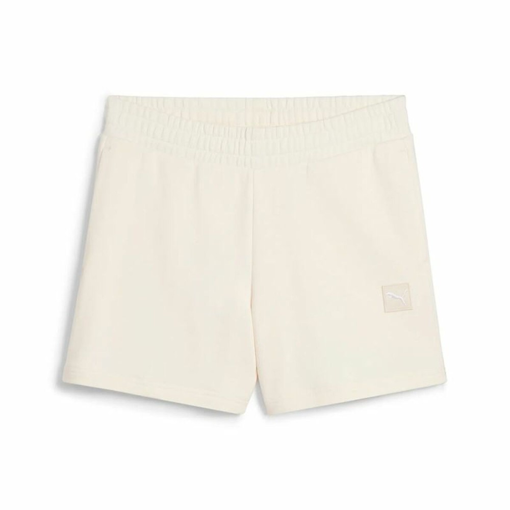 Pantaloni Scurți Sport pentru Damă Puma Essentials Elevatedd-Ris Alb Natural