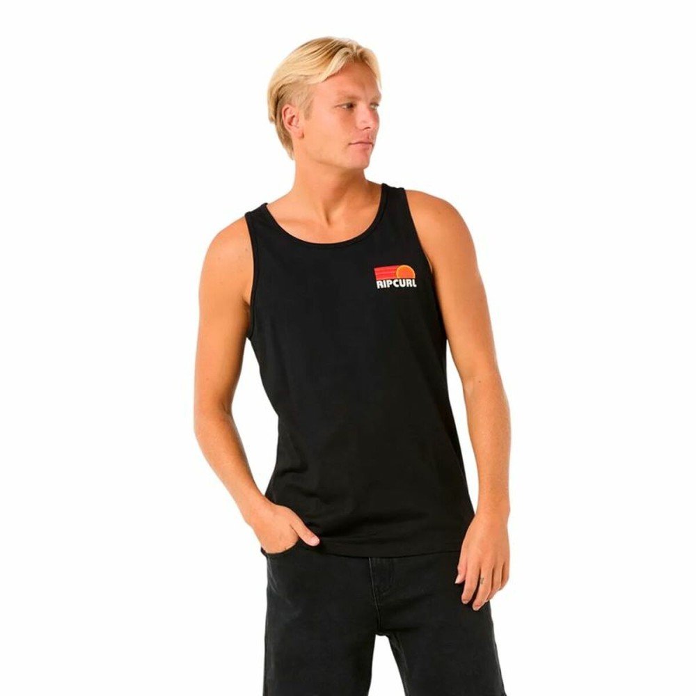 Tricou cu Bretele Bărbat Rip Curl Casual Revival Peaking Tank Negru
