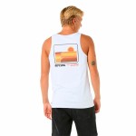 Tricou cu Bretele Bărbat Rip Curl Casual Revival Peaking Tank Alb