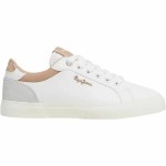 Pantofi sport pentru femei Pepe Jeans Kenton Court Golden Alb
