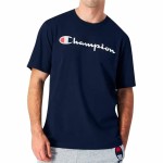 Tricou cu Mânecă Scurtă Bărbați Champion Champion Crewneck Bleumarin